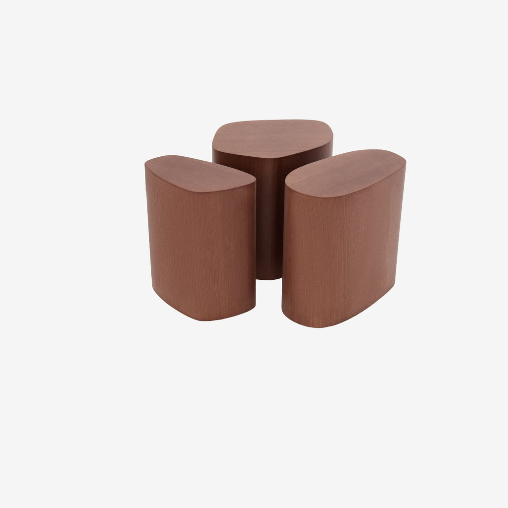 SLEEK AHŞAP SET KAHVE