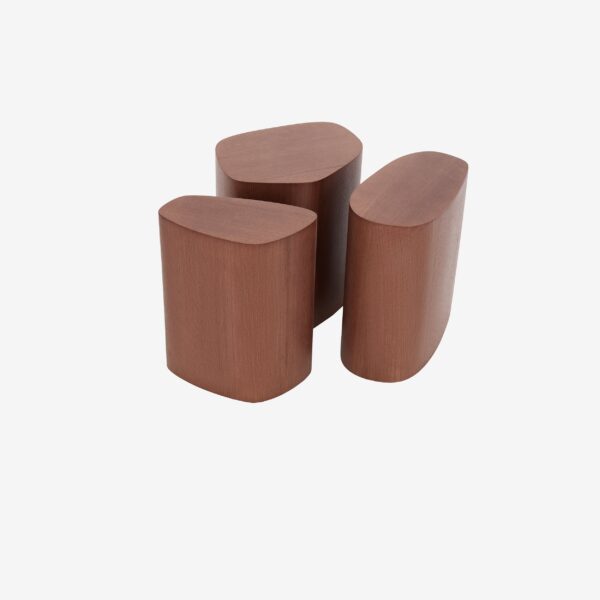 SLEEK AHŞAP SET KAHVE